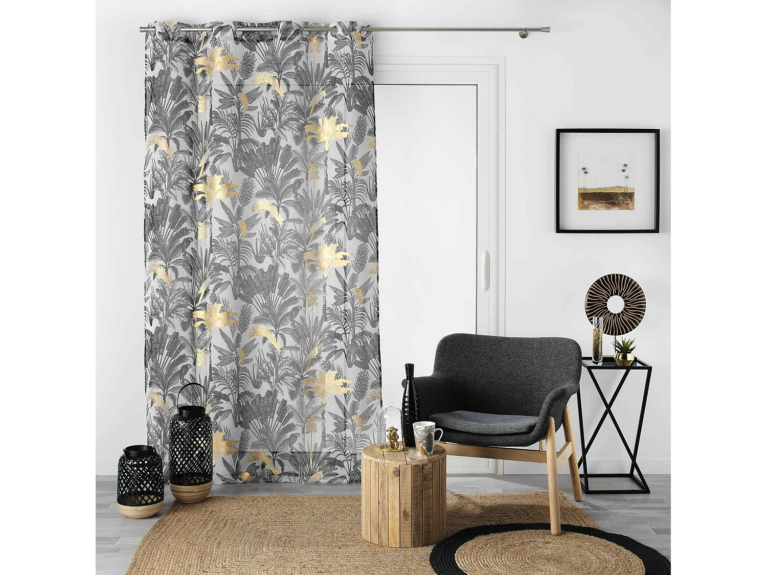 Visillos exóticos con estampados metálicos