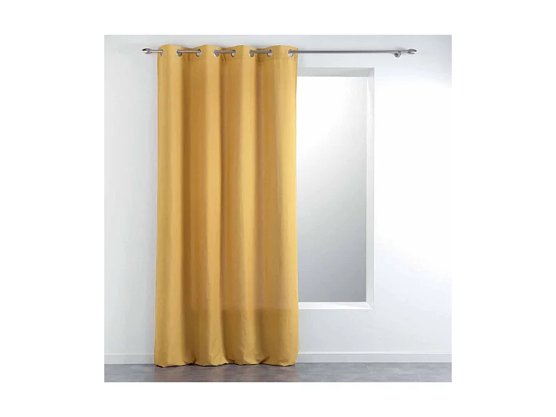 Rideau à Œillets "Meliane" 140x280cm Jaune