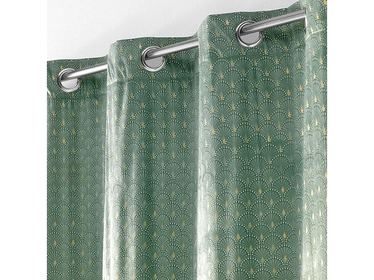 Cortina opaca de terciopelo impresa en oro 140 x 240 cm