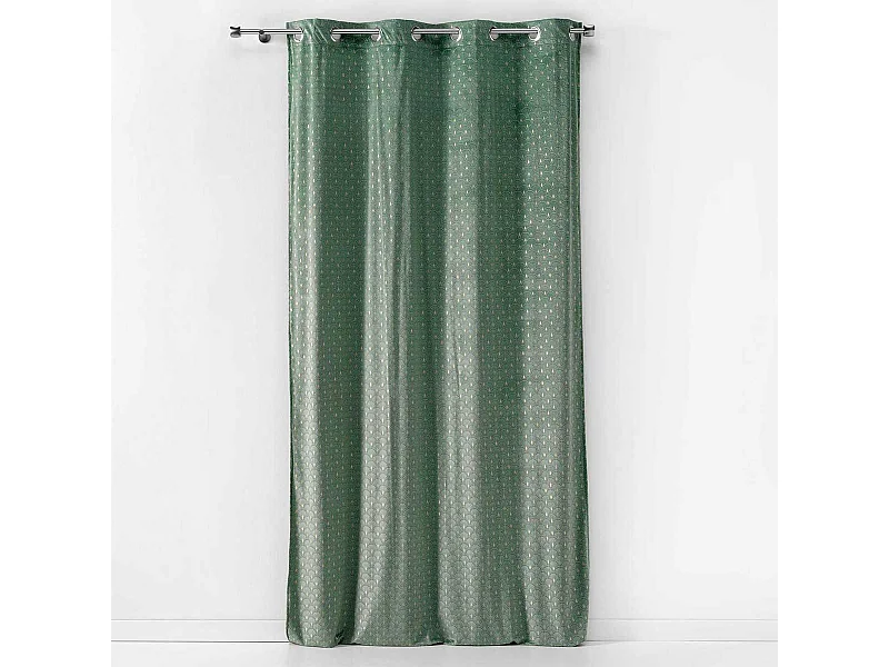 Rideau à Œillets Imprimé "Bellagold" 140x240cm Kaki