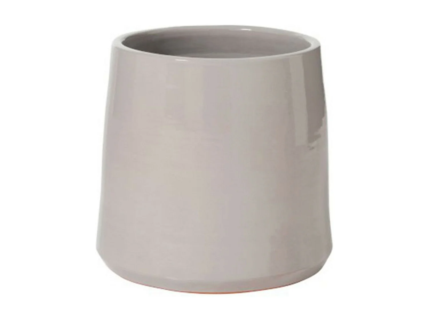 Cache Pot Rond en Céramique "Can" 28cm Gris