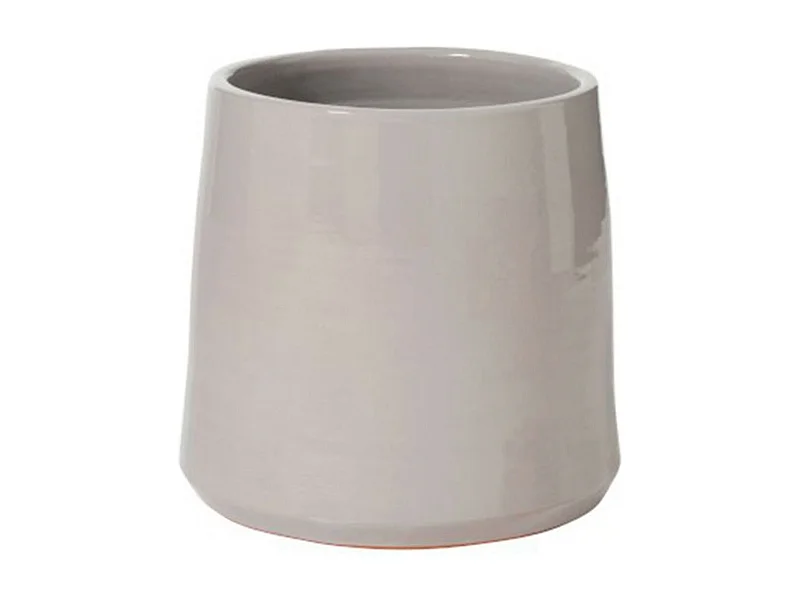 Cache Pot Rond en Céramique "Can" 28cm Gris
