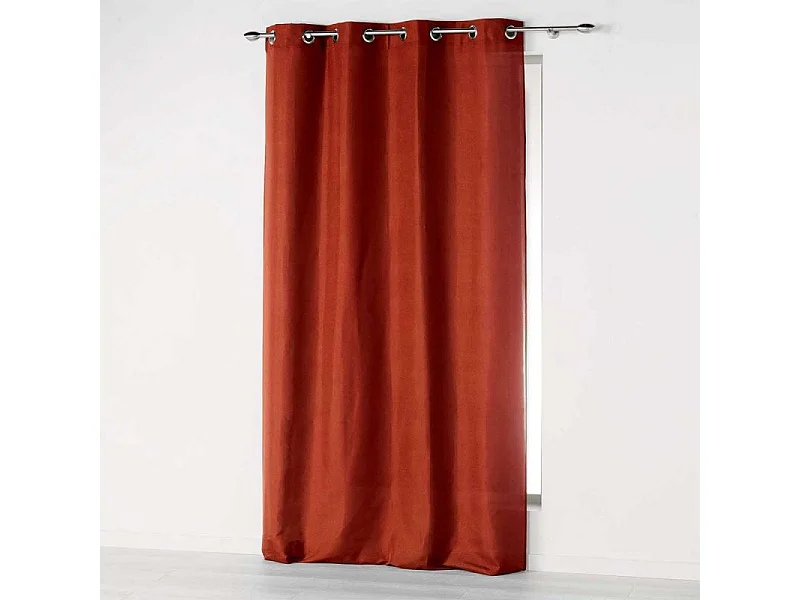 Rideau à Œillets "Absolu" 140x280cm Terracotta