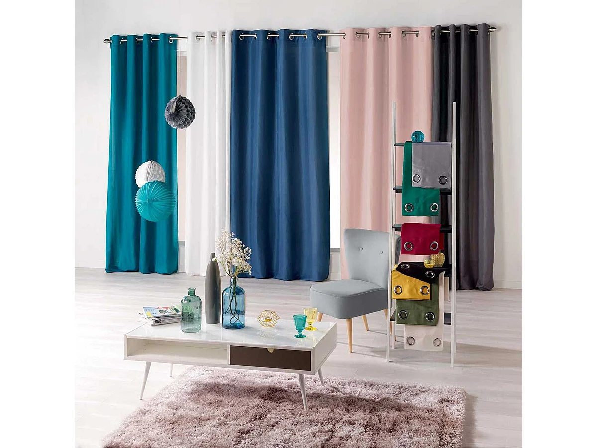 Rideau à Œillets "Absolu" 140x280cm Terracotta