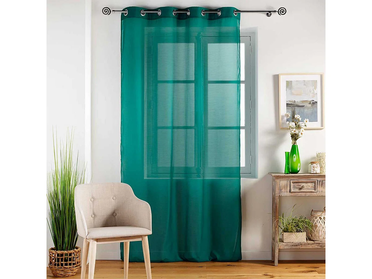 Rideau à Oeillets "Etamina" 140x280cm Émeraude