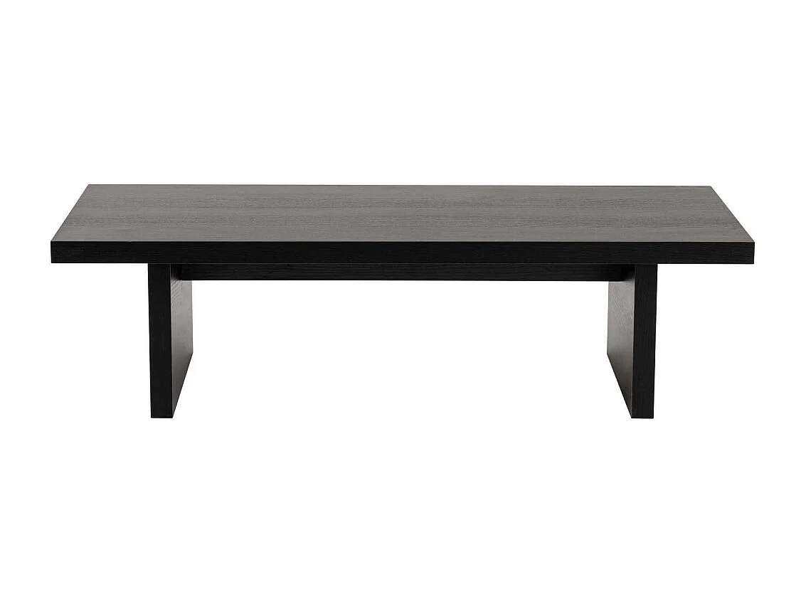 Ensemble table basse et 2 bouts de canapés gigognes Bernin Bois Noir