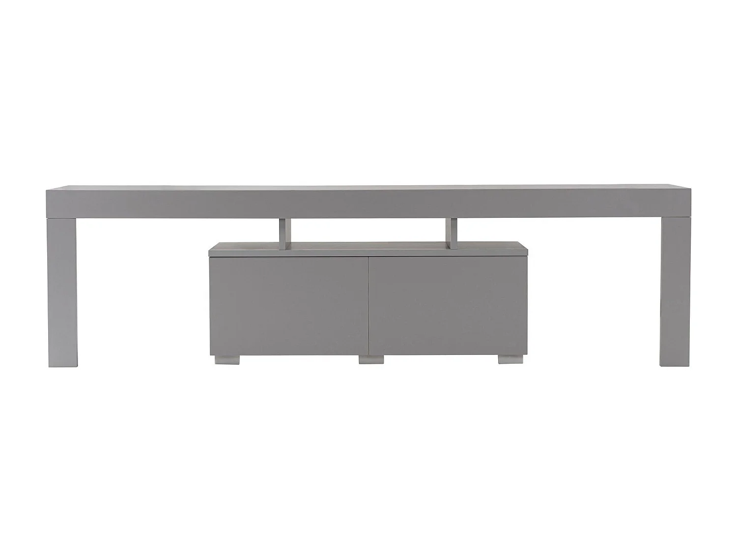 Eleganter grauer TV-Ständer, 180 cm breit, 50 cm hoch, 31,3 cm tief | 100 % melaminbeschichtete Spanplatte, 18 mm stark | Perfekt für moderne Wohnzimmer