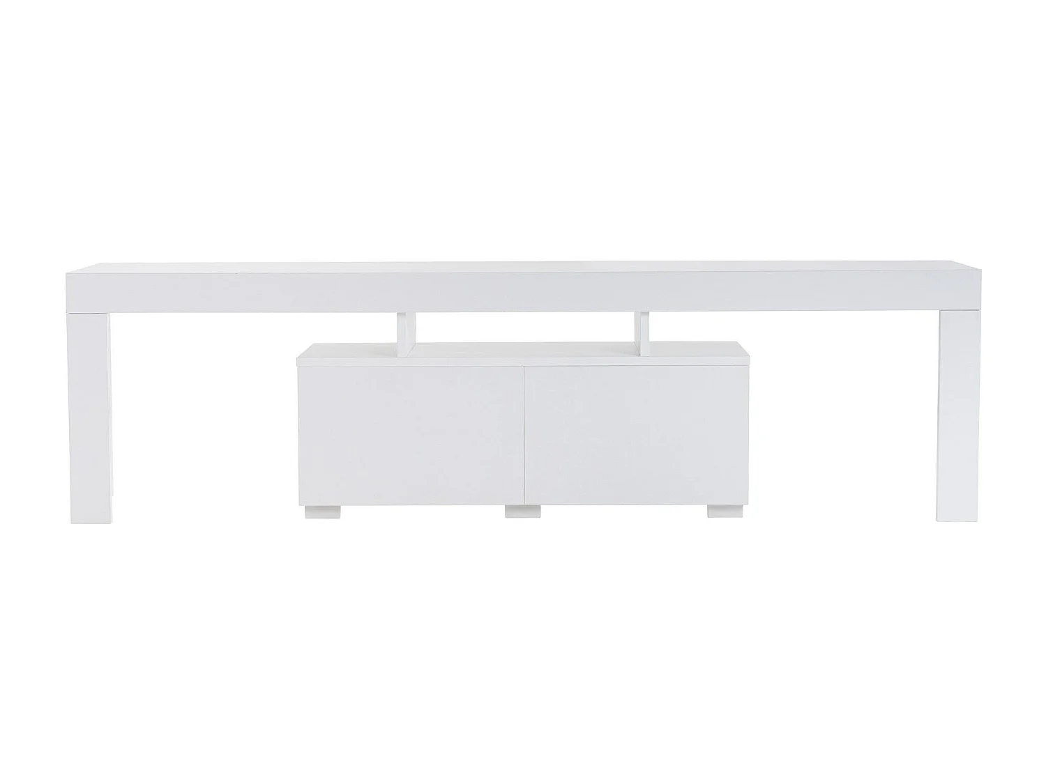 Meuble tv moderne 2 portes L180cm Diapazon Blanc