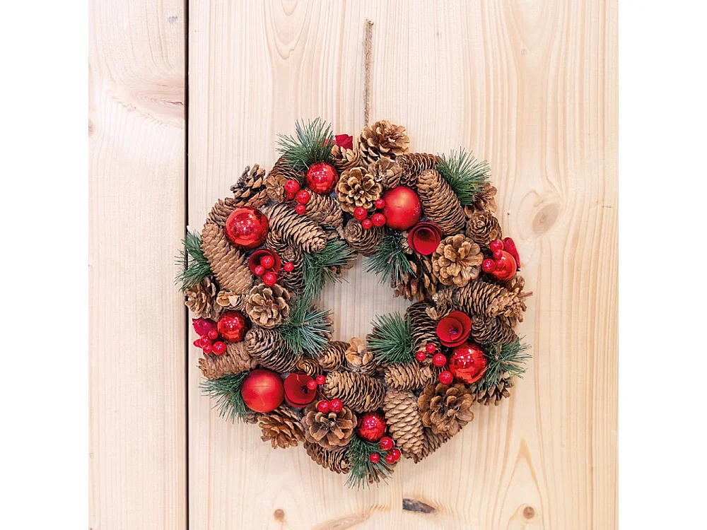 Couronne de Noël pomme de pin