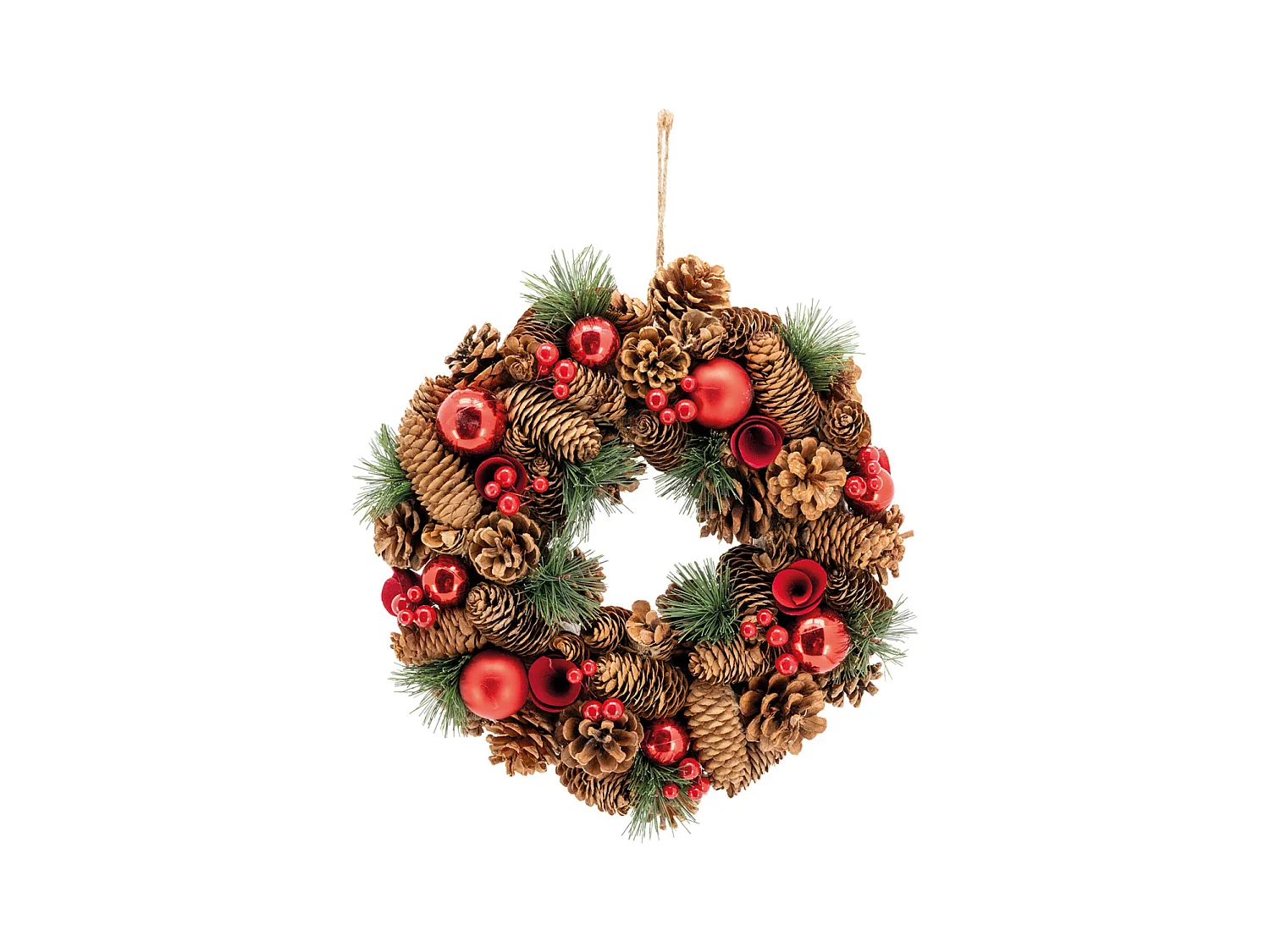Couronne de Noël pomme de pin