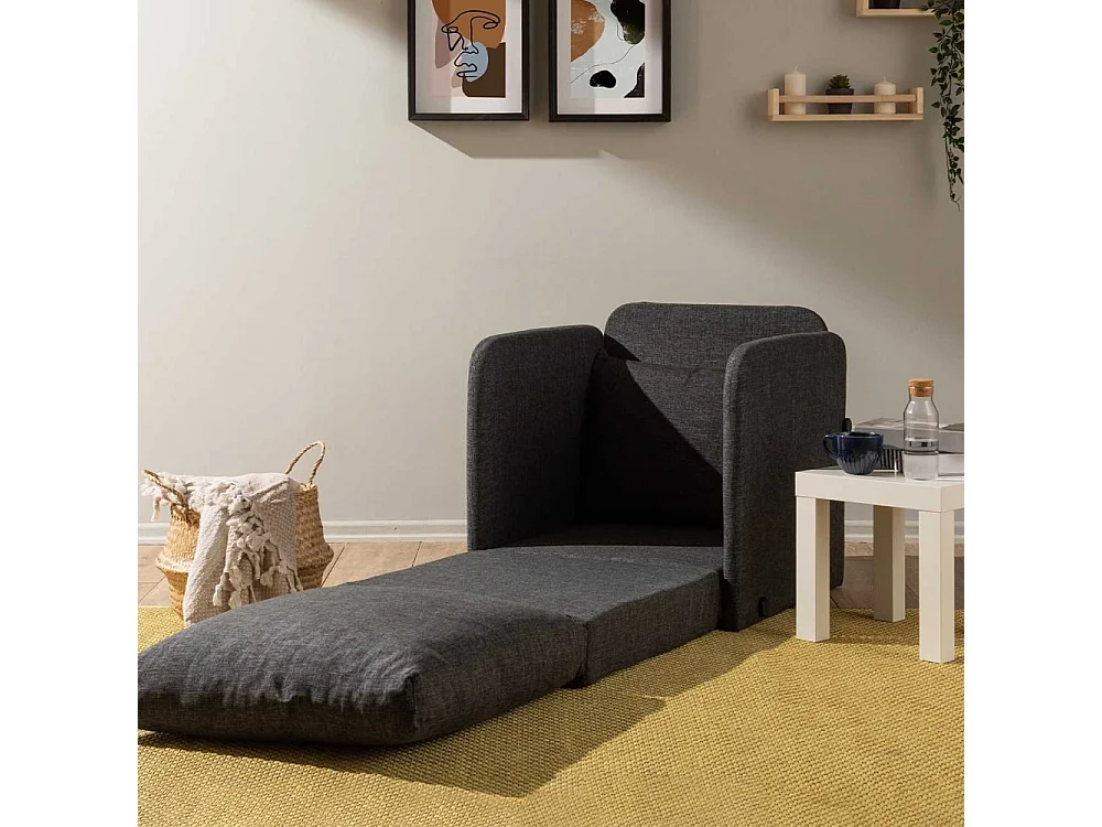 Fauteuil convertible en tissu Saga