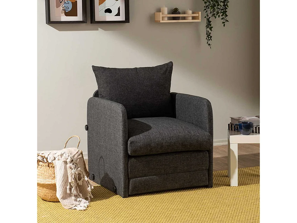 Fauteuil convertible en tissu Saga