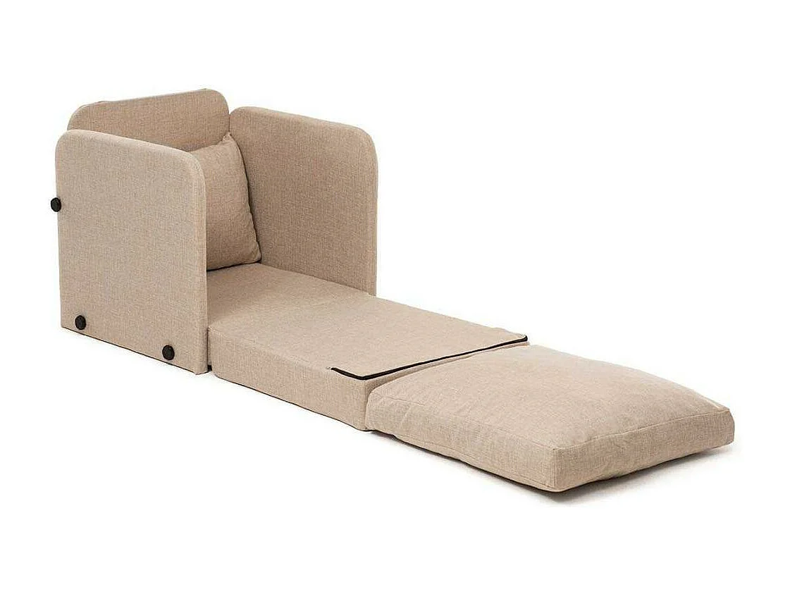 Fauteuil convertible en tissu Saga