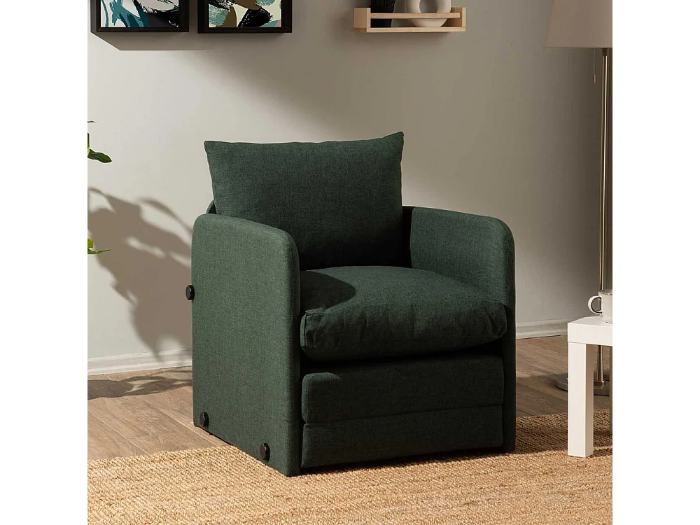 Fauteuil convertible en tissu Saga