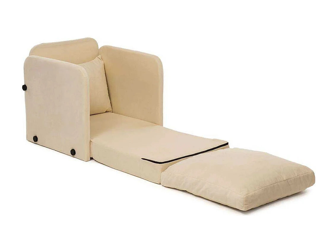 Fauteuil convertible en tissu Saga