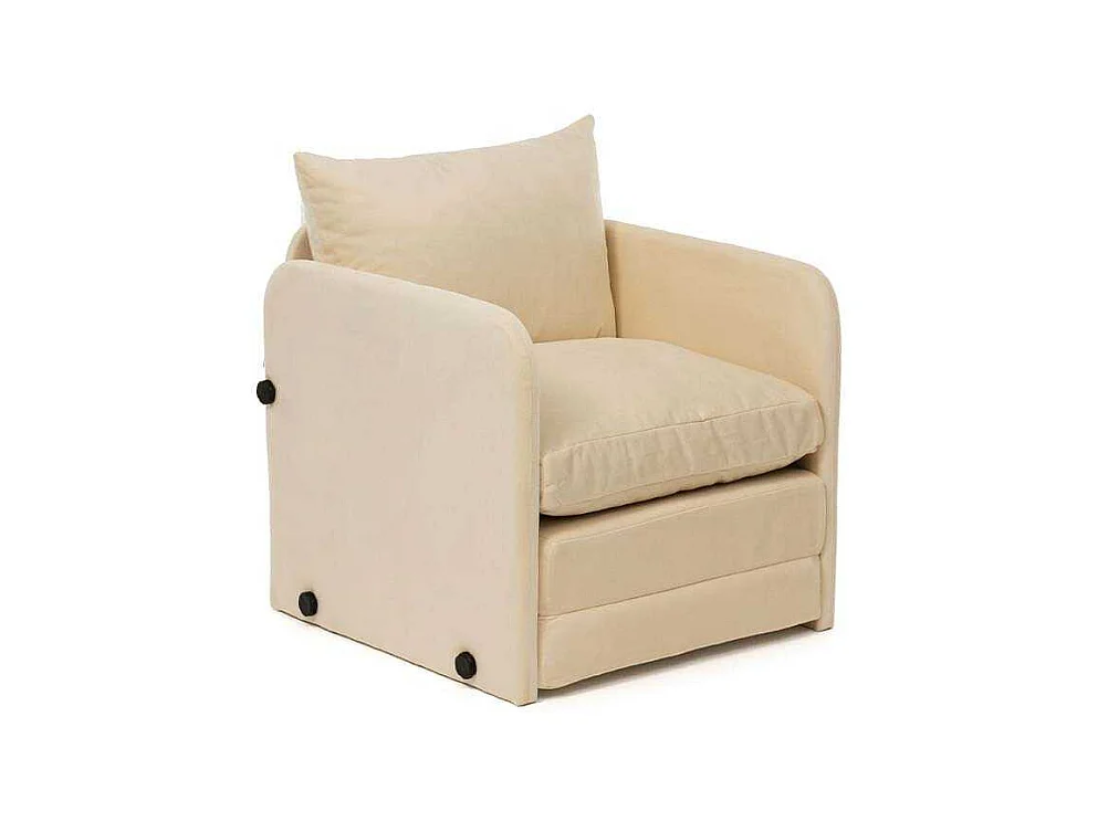 Fauteuil convertible en tissu Saga