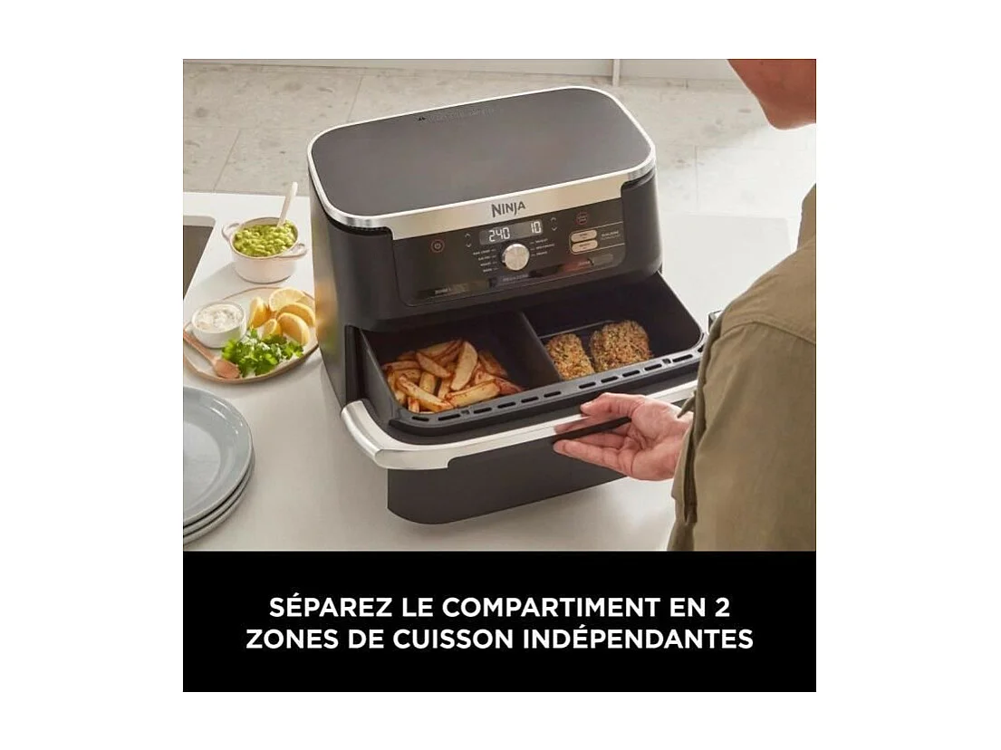 Friteuse sans huile - NINJA - AF500EU - Foodi Flex - 10,4 L - 32,7 x 49,6 x 31,6 cm - Noir