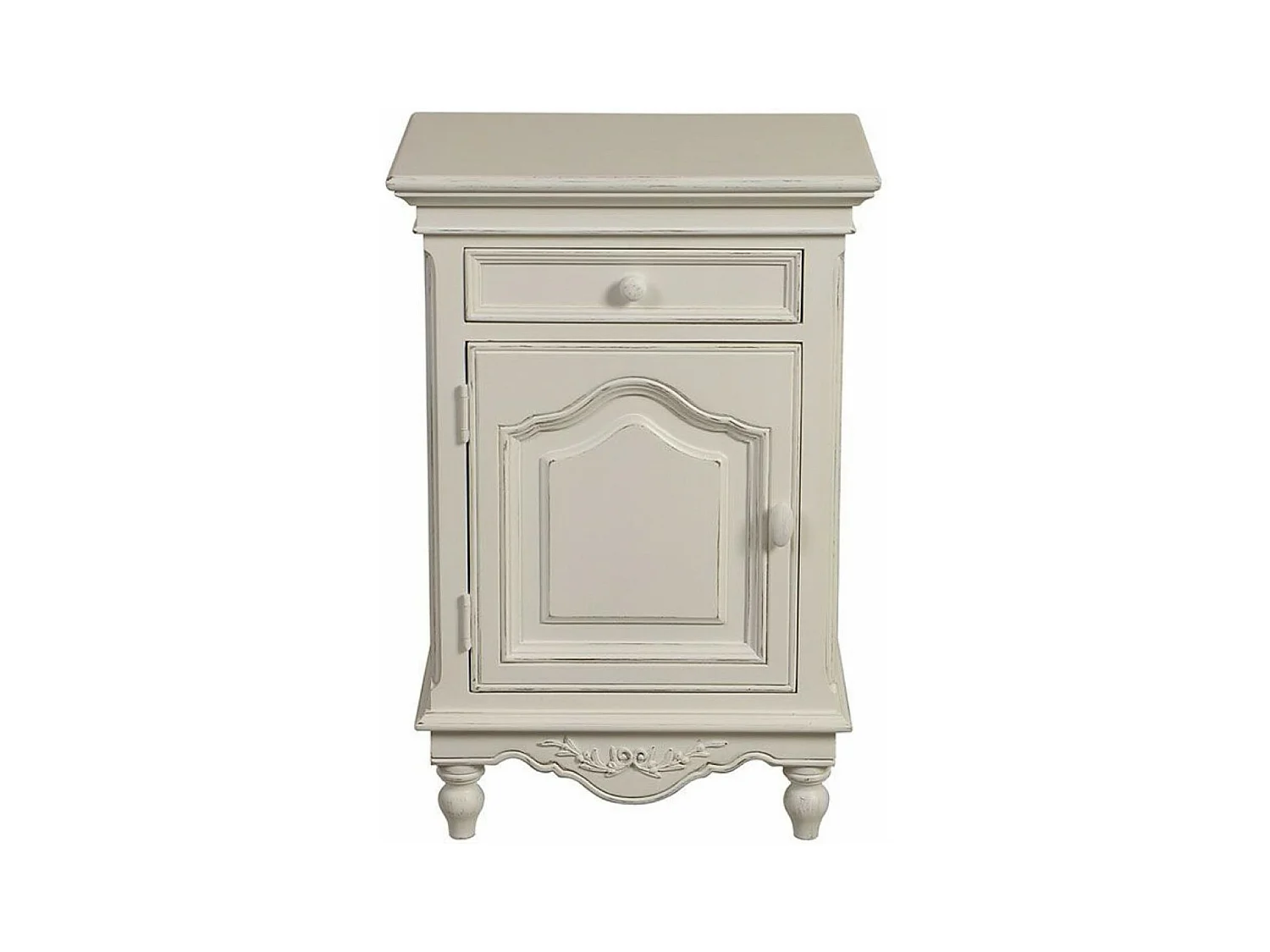 Table de chevet 1 porte charnière gauche MDF Blanc - Romance Interior's