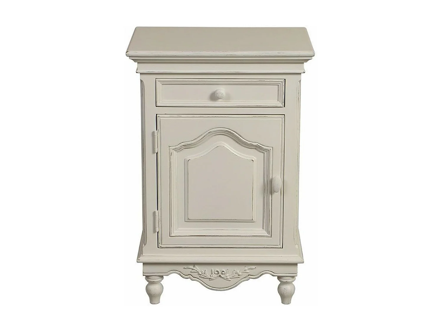 Table de chevet 1 porte charnière gauche MDF Blanc - Romance Interior's