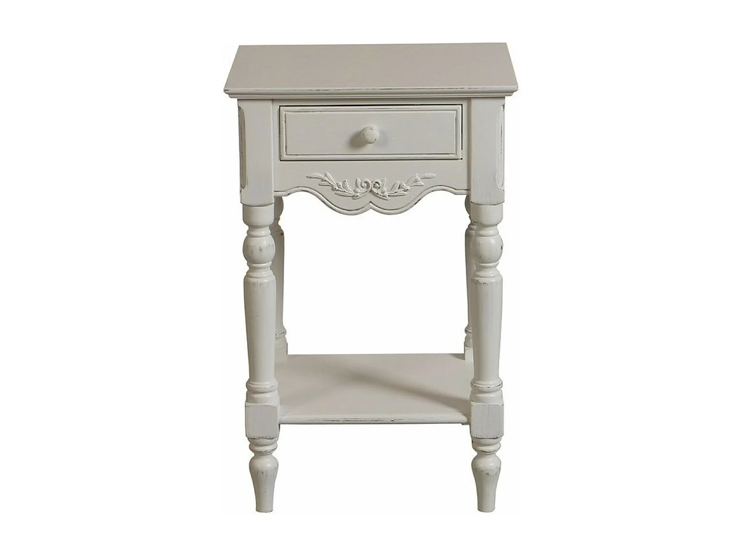 Table de chevet 1 tiroir MDF Blanc - Romance Interior's