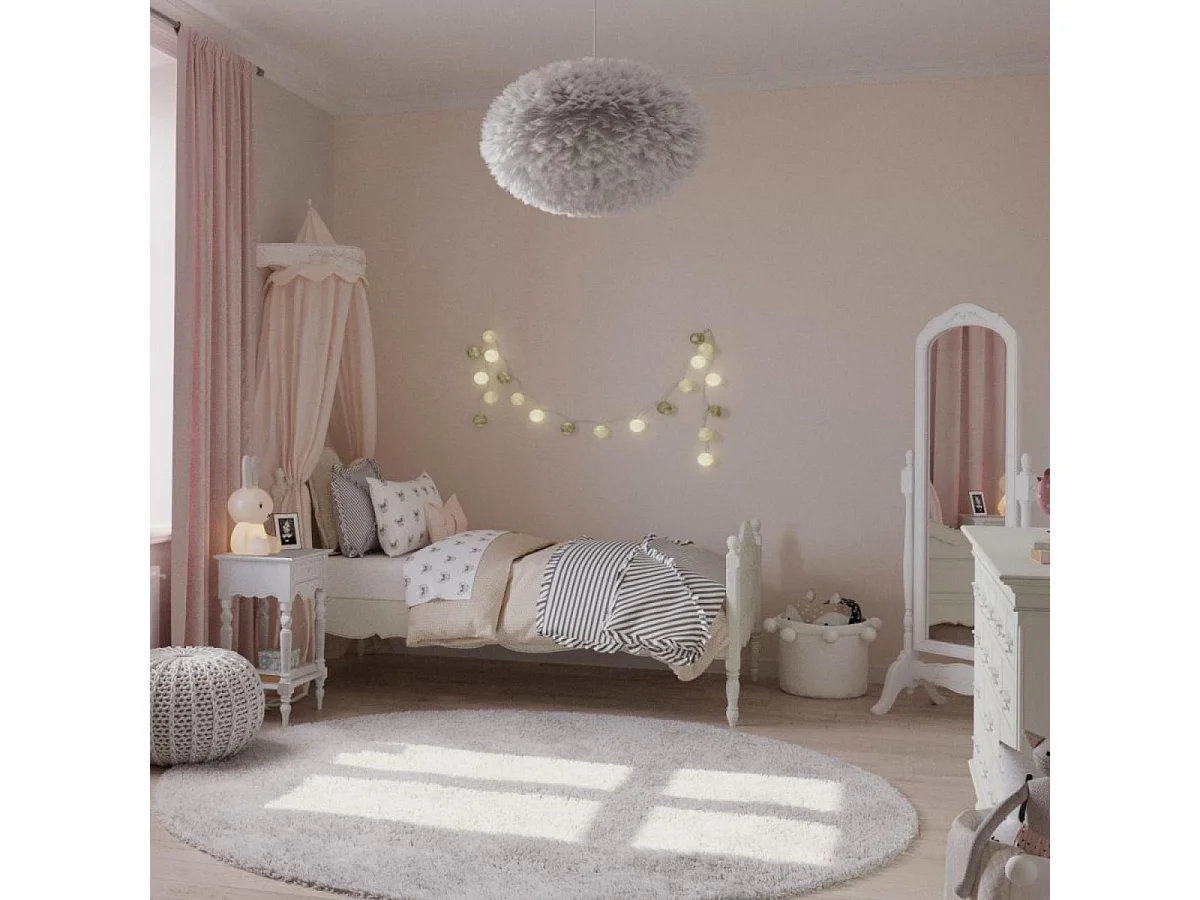 Table de chevet 1 tiroir MDF Blanc - Romance Interior's