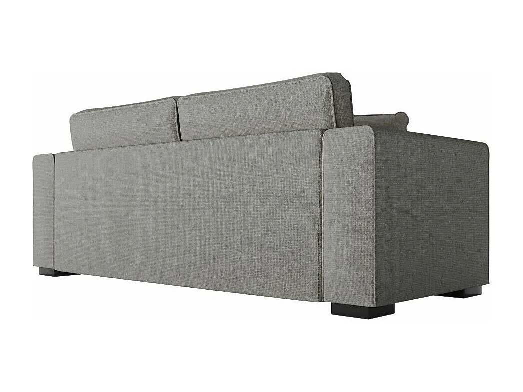 Canapé droit fixe 3 places Belami en tissu - Gris - L231 x P93 x H86cm - Loungitude
