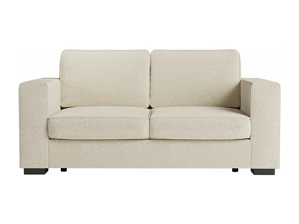 Canapé droit fixe 2 places Belami en tissu - Beige - L181 x P93 x H86cm - Loungitude