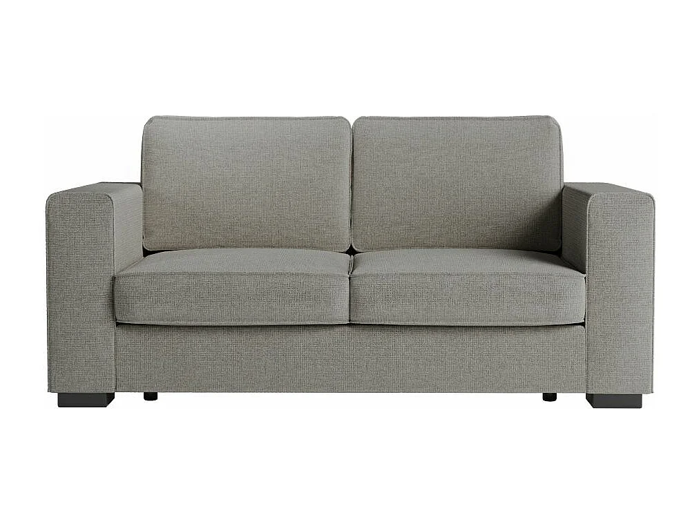 Canapé droit fixe 2 places Belami en tissu - Gris - L181 x P93 x H86cm - Loungitude