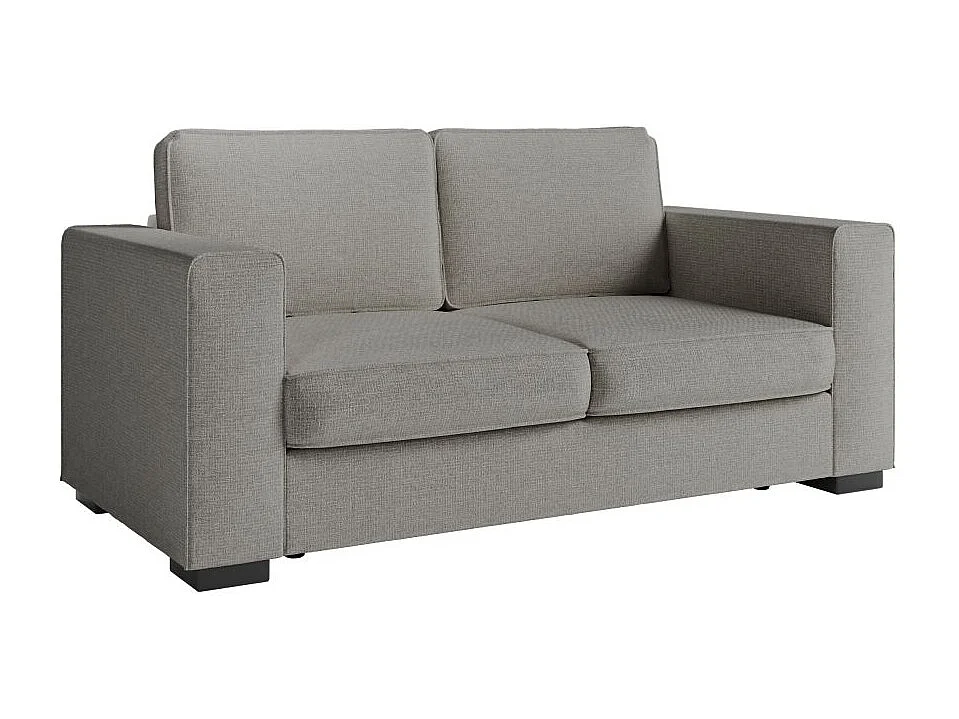 Canapé droit fixe 2 places Belami en tissu - Gris - L181 x P93 x H86cm - Loungitude