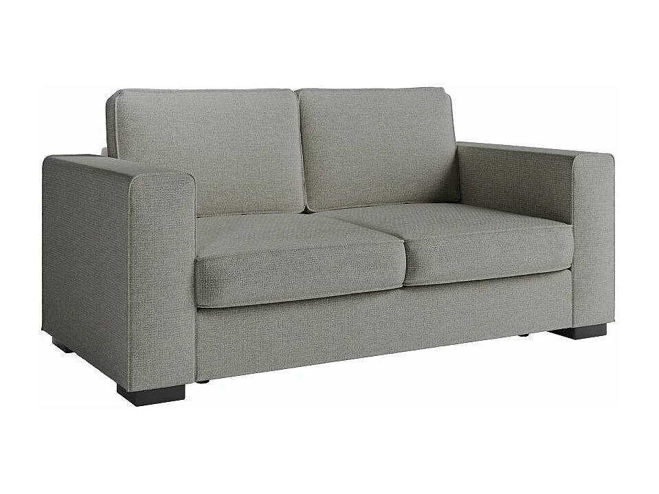 Canapé droit fixe 2 places Belami en tissu - Gris - L181 x P93 x H86cm - Loungitude
