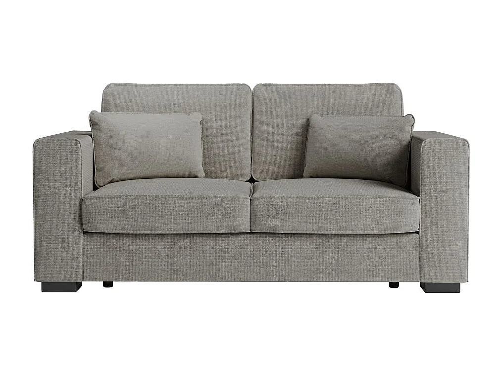 Canapé droit fixe 2 places Belami en tissu - Gris - L181 x P93 x H86cm - Loungitude