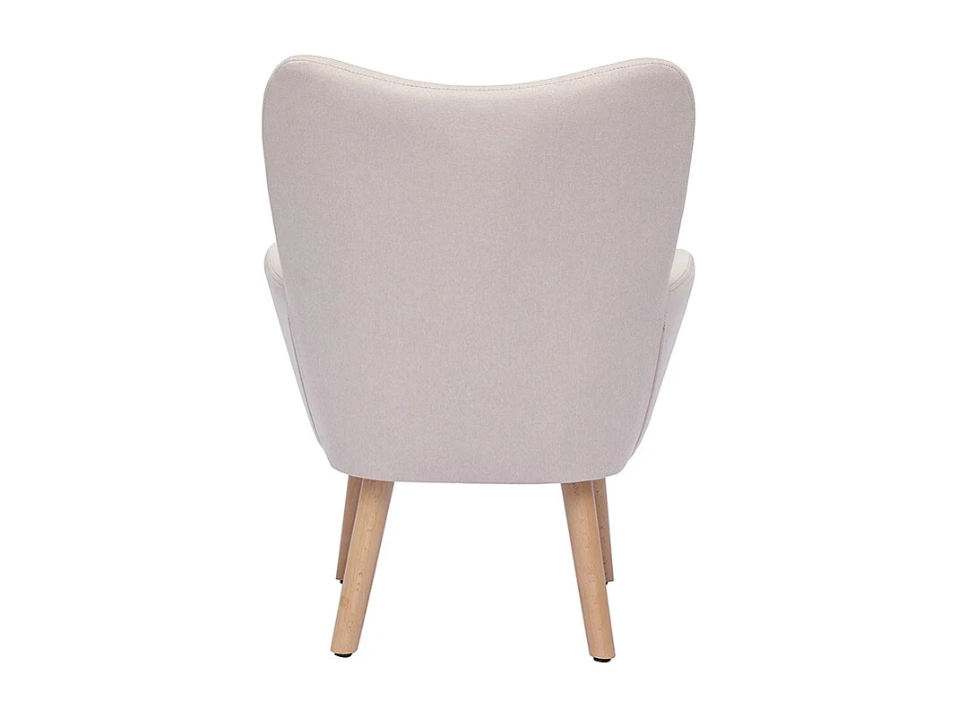 Fauteuil enfant scandinave en tissu rose poudré et bois clair BABY BRISTOL