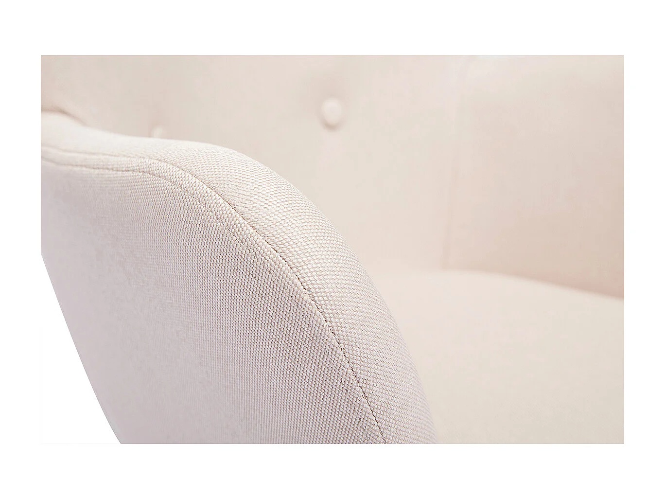 Fauteuil enfant scandinave en tissu rose poudré et bois clair BABY BRISTOL