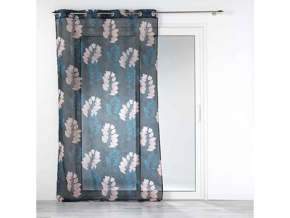 Rideau Voilage à Œillets "Belline" 140x280cm Bleu