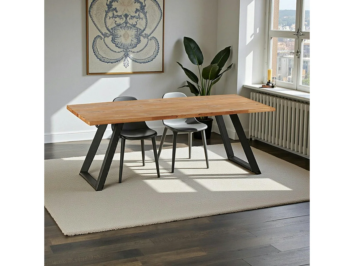 Table à manger extensible bois miel 200 cm COSTENTA