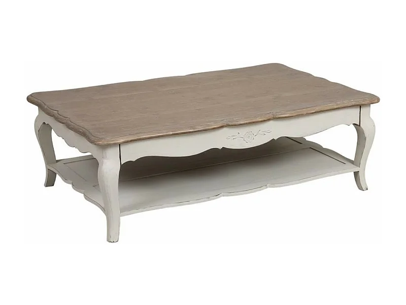 Table basse rectangulaire Bois Blanc - Château Interior's