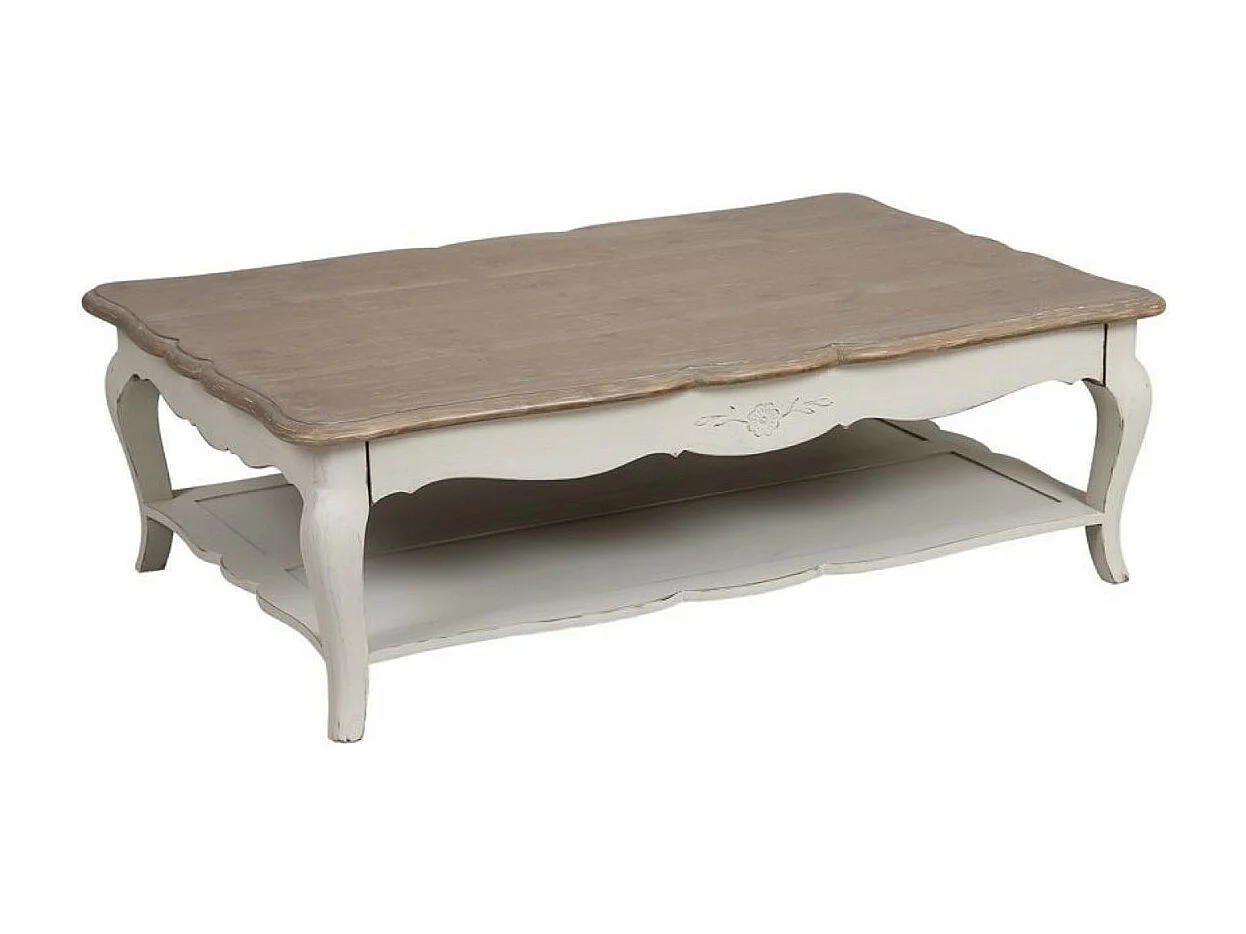 Table basse rectangulaire Bois Blanc - Château Interior's