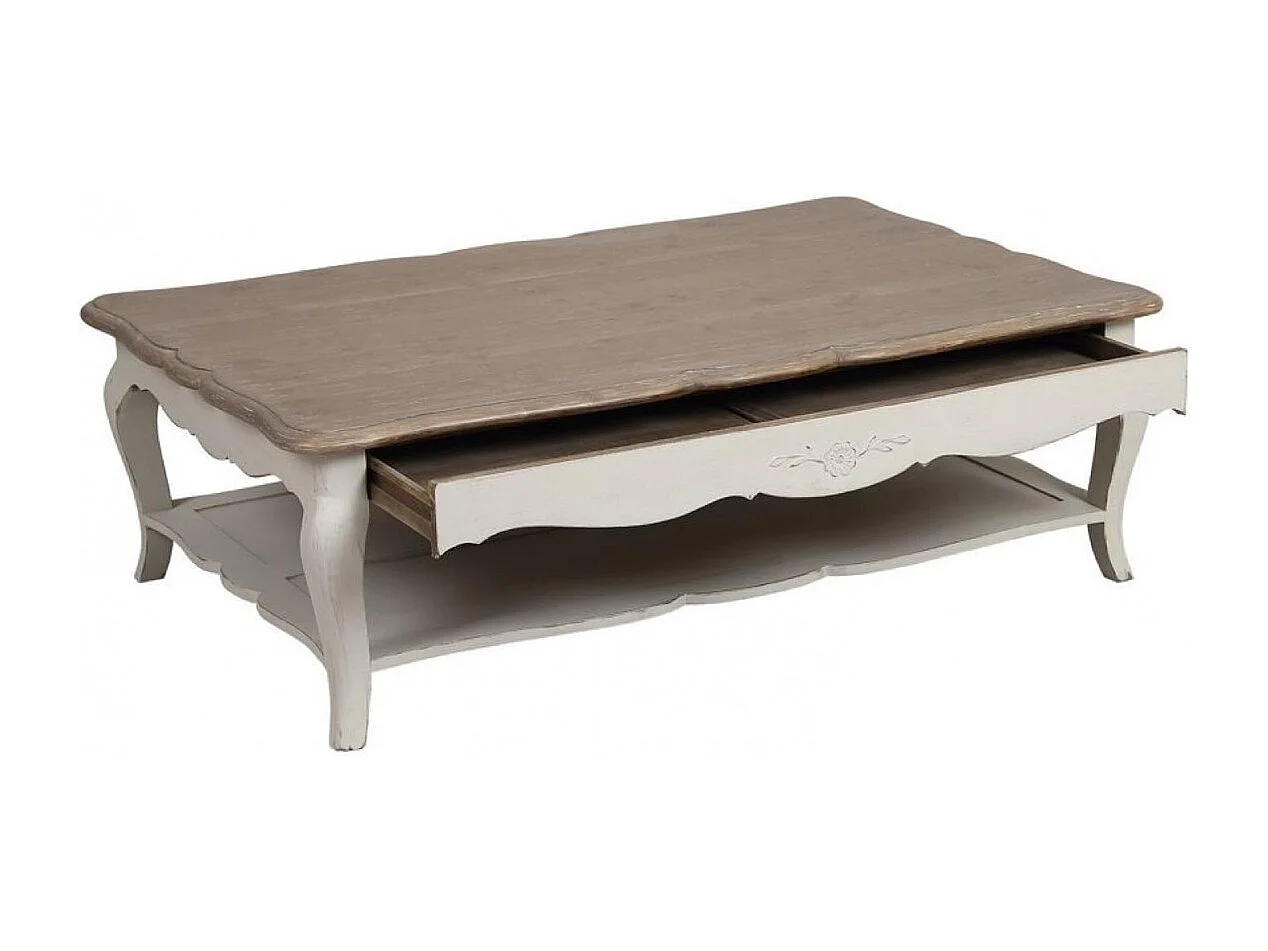 Table basse rectangulaire Bois Blanc - Château Interior's