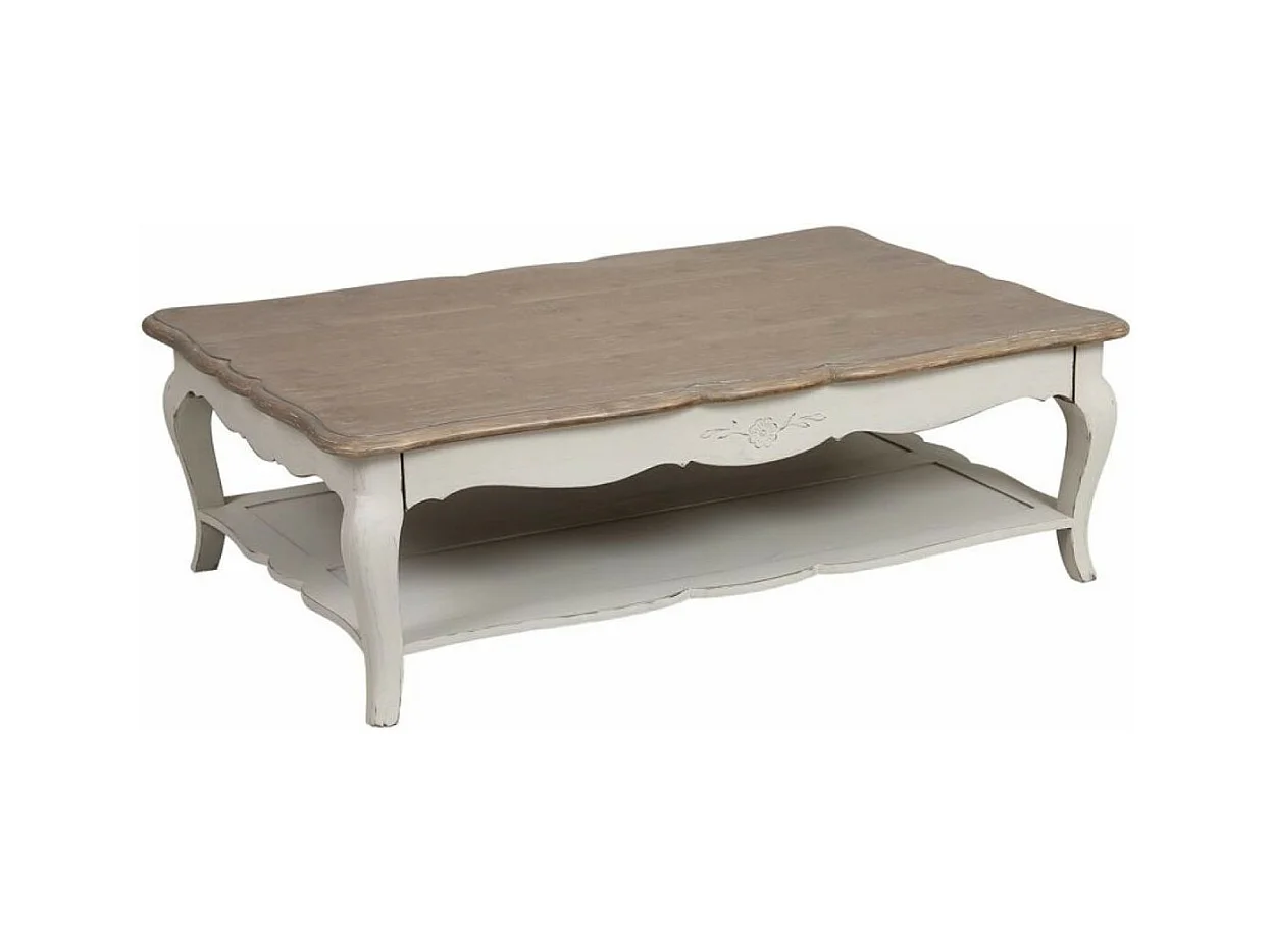Table basse rectangulaire Bois Blanc - Château Interior's