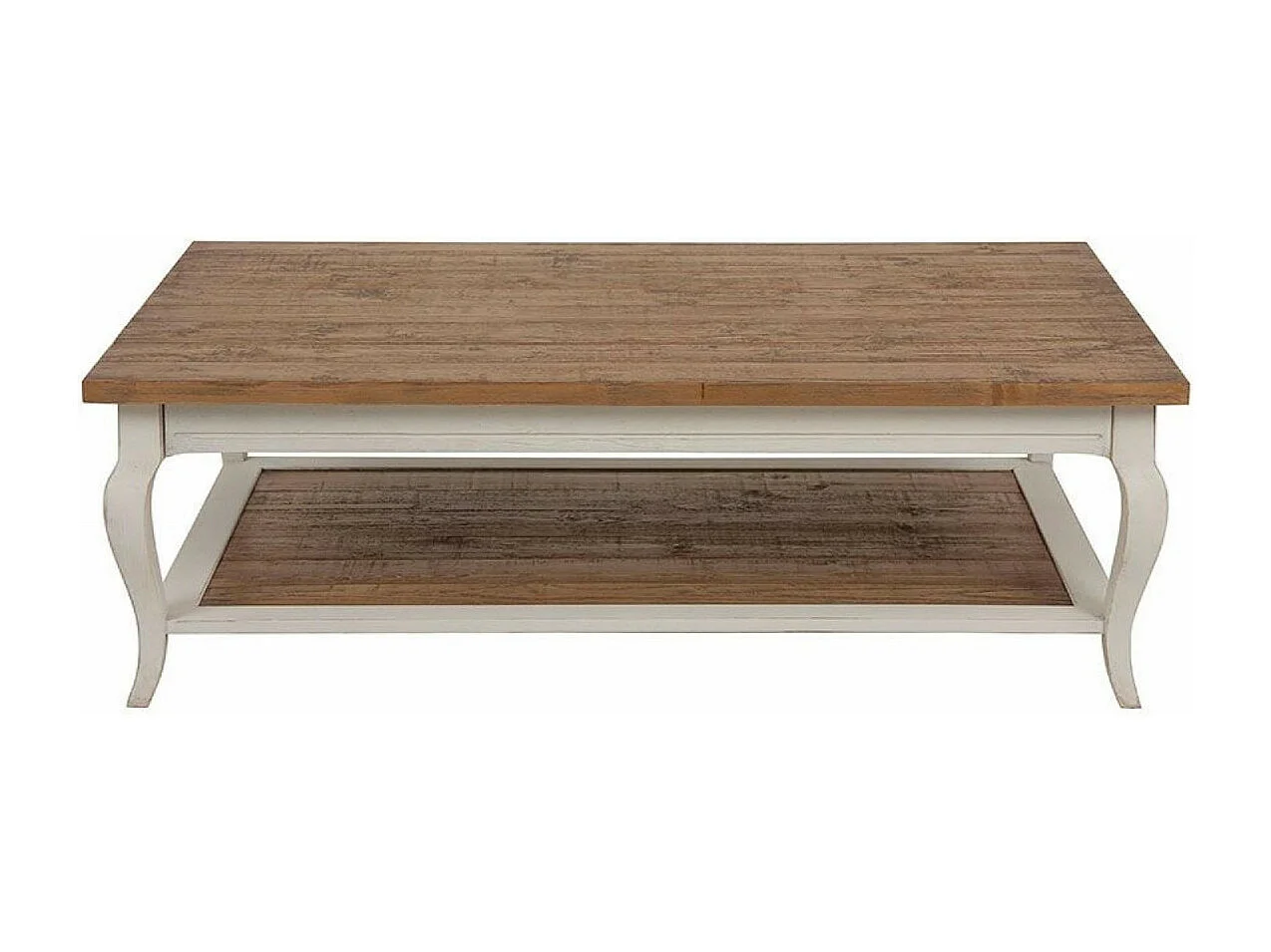 Table basse rectangulaire Bois Blanc - Provence Interior's