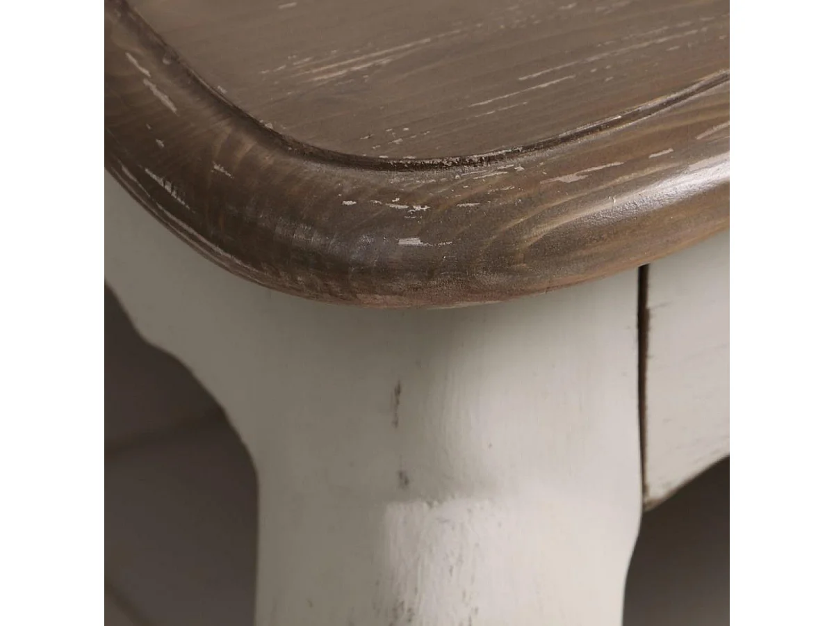 Table basse carrée avec rangement Bois Blanc - Château Interior's