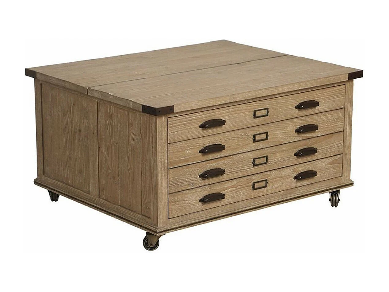 Table basse coffre Bois Beige - Livingstone Interior's