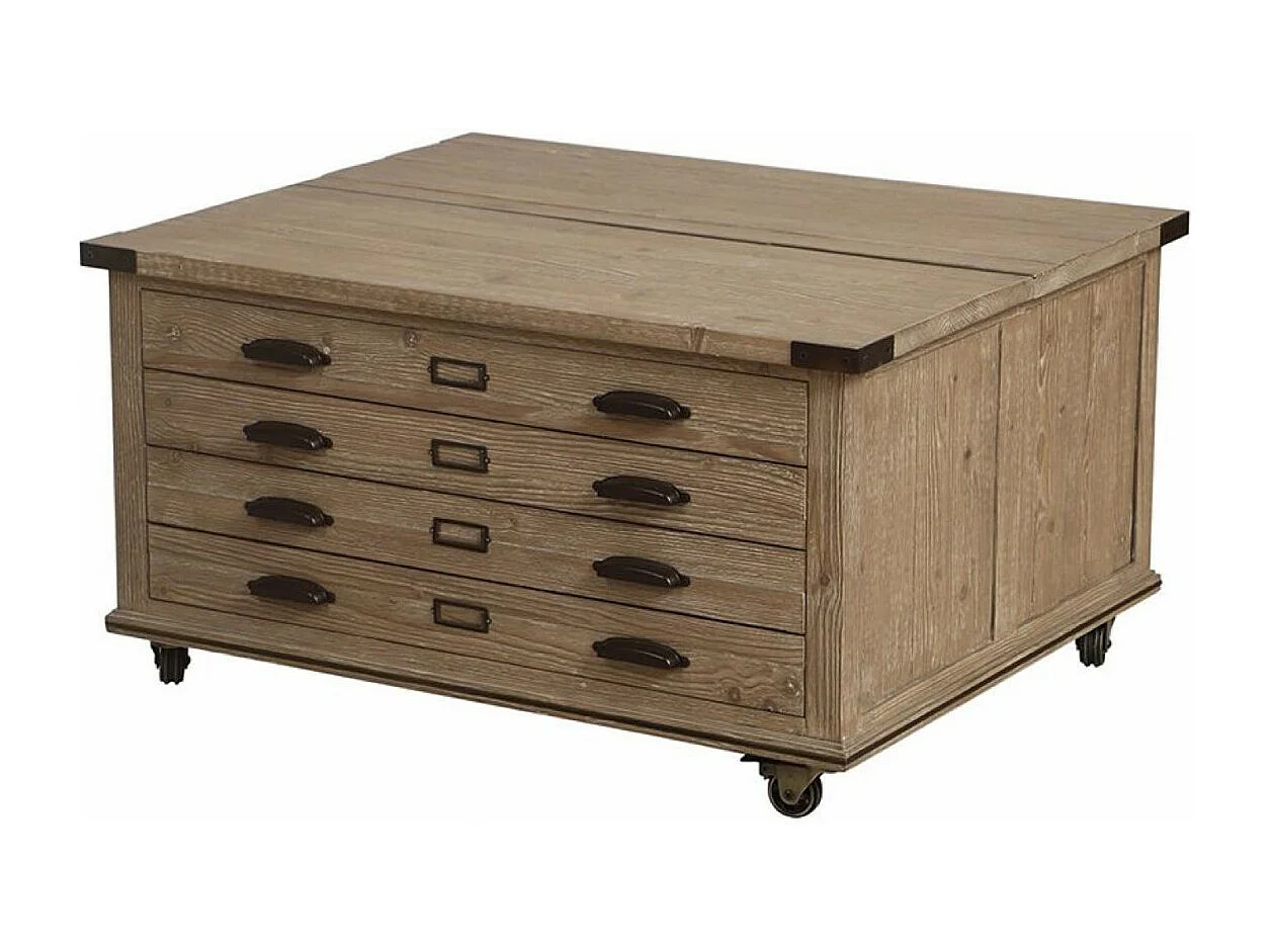 Table basse coffre Bois Beige - Livingstone Interior's