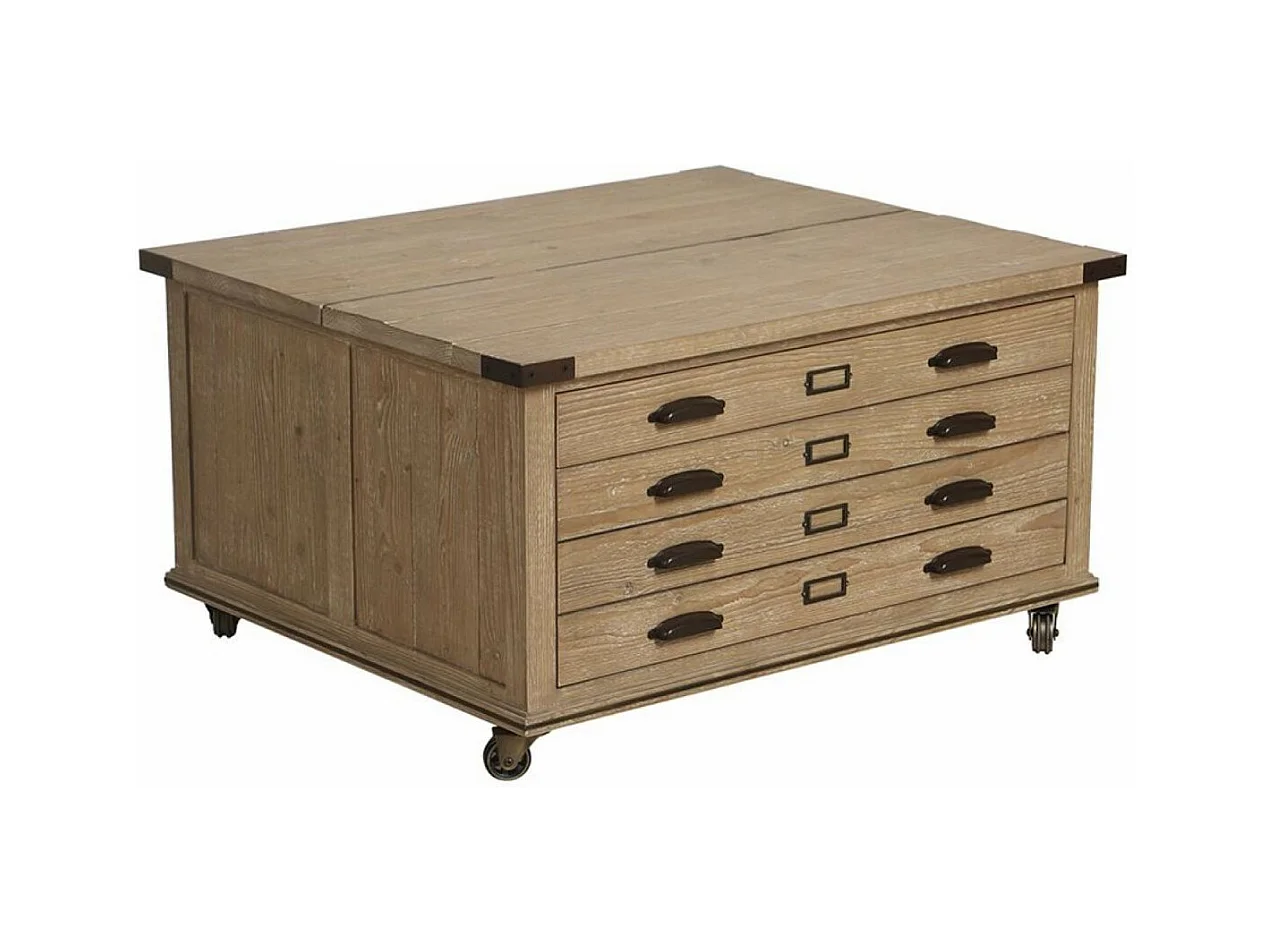 Table basse coffre Bois Beige - Livingstone Interior's