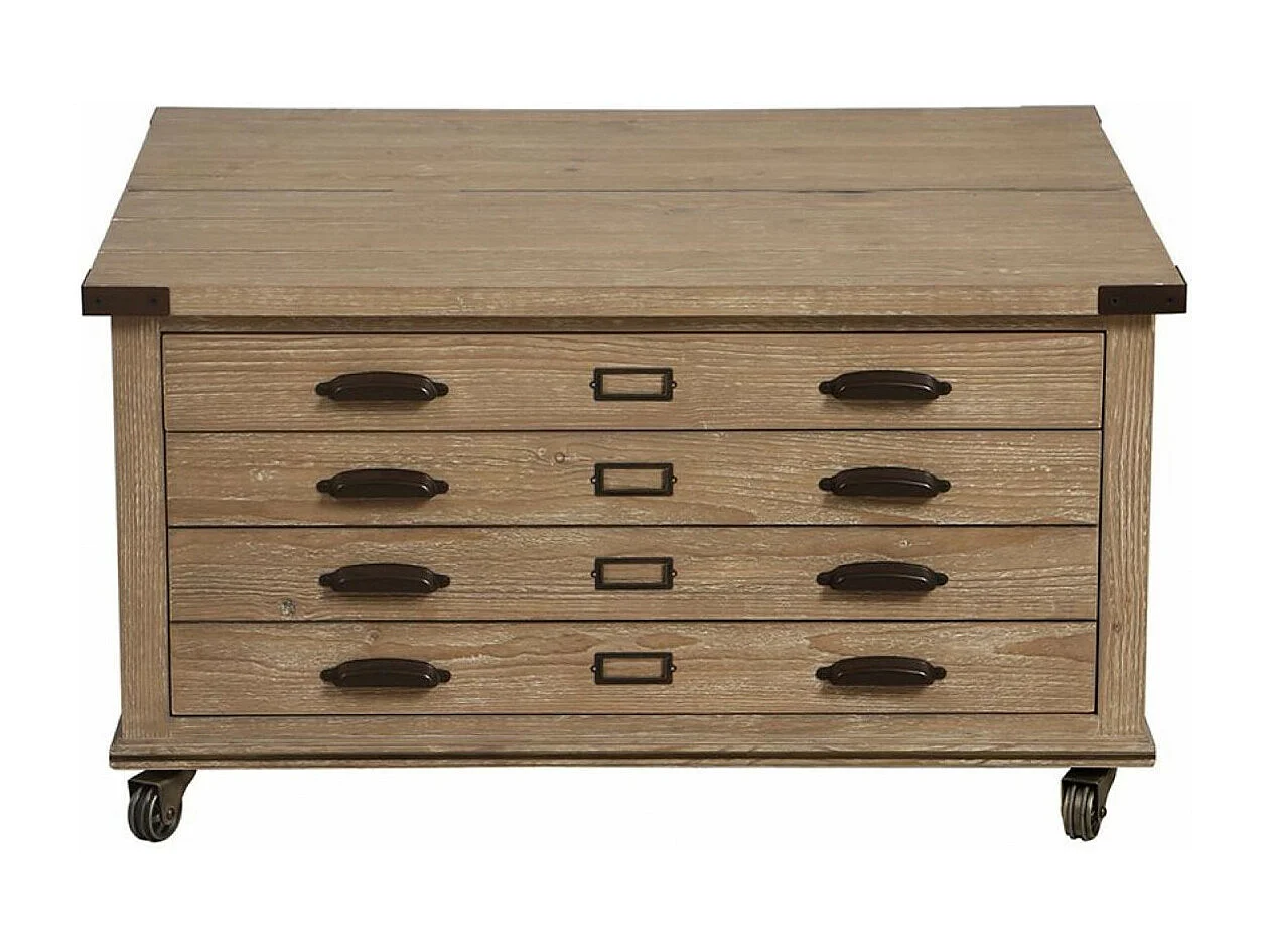 Table basse coffre Bois Beige - Livingstone Interior's