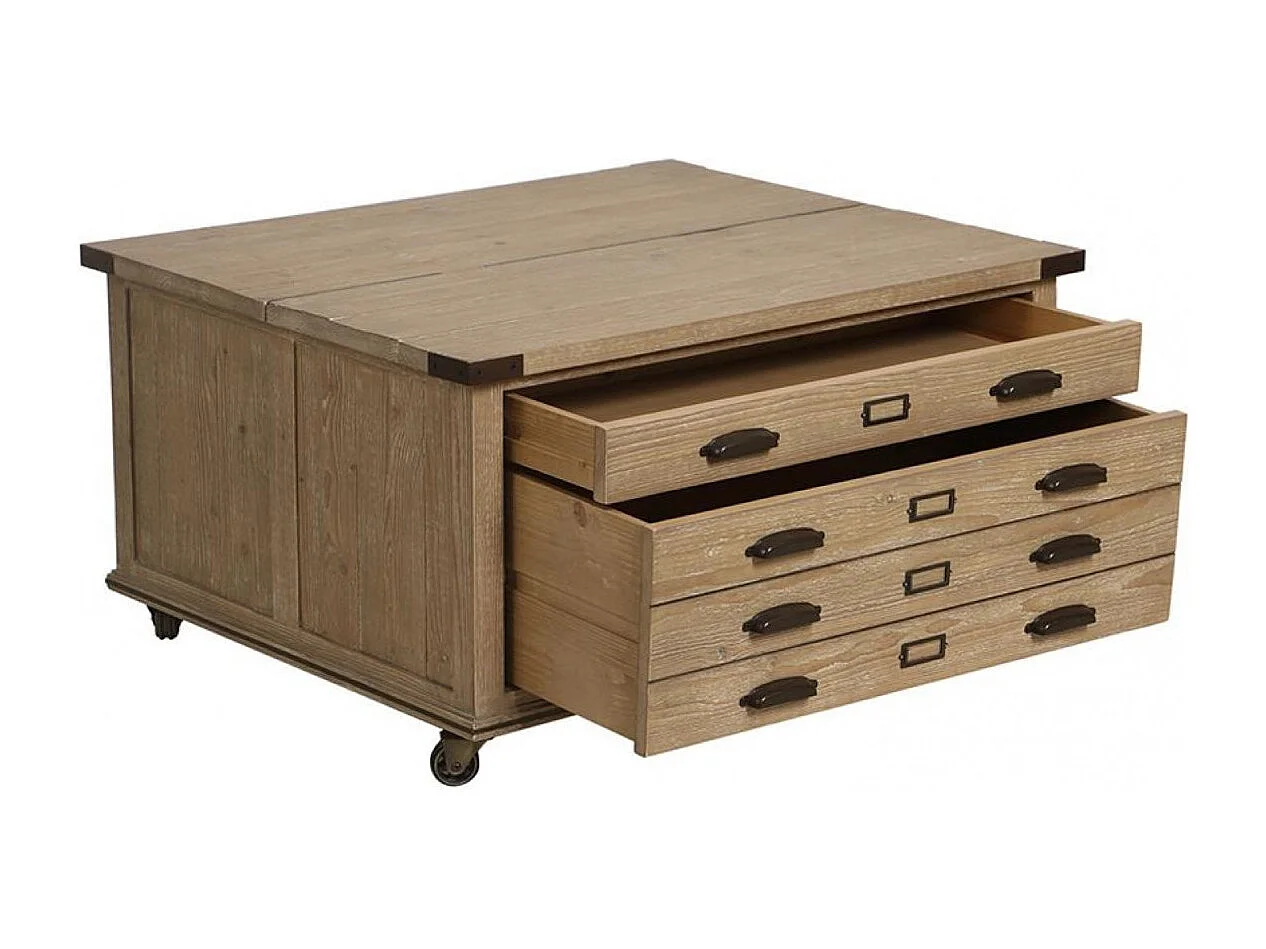 Table basse coffre Bois Beige - Livingstone Interior's