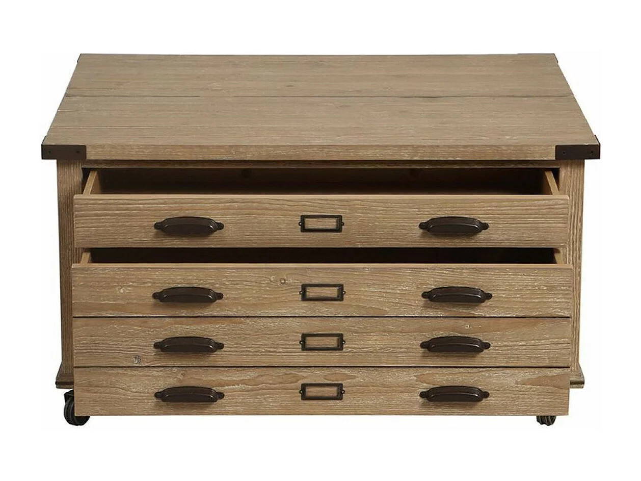 Table basse coffre Bois Beige - Livingstone Interior's