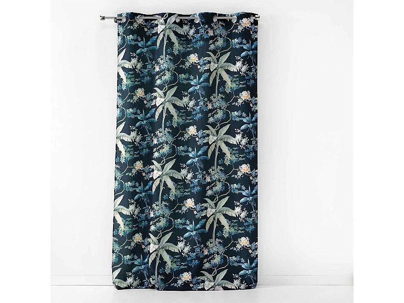 Rideau à Œillets Imprimé "Fabulous" 140x280cm Bleu