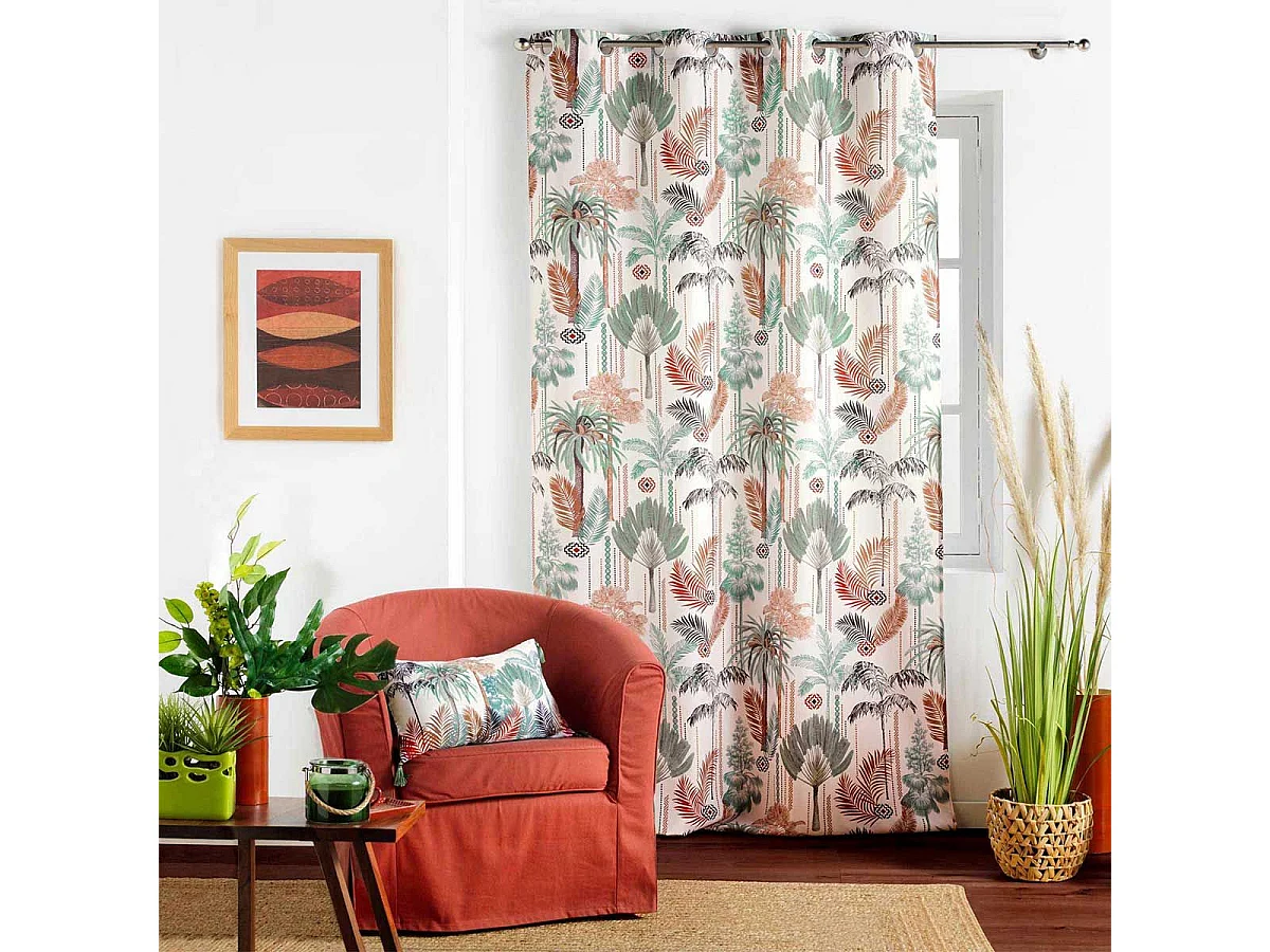 Rideau à Œillets "Terra Nova" 140x280cm Multicolore