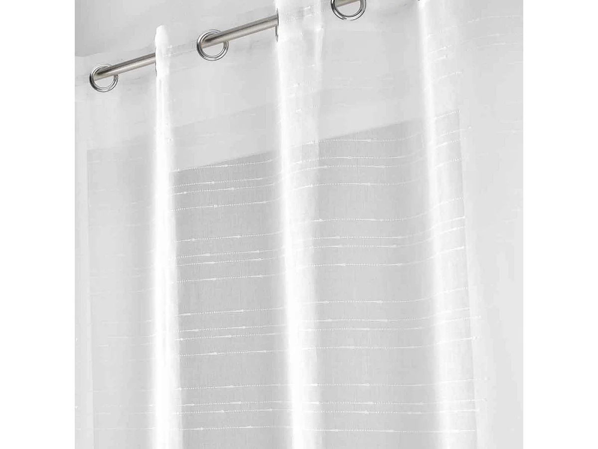 Rideau Voilage à Œillets "Opalia" 140x280cm Blanc